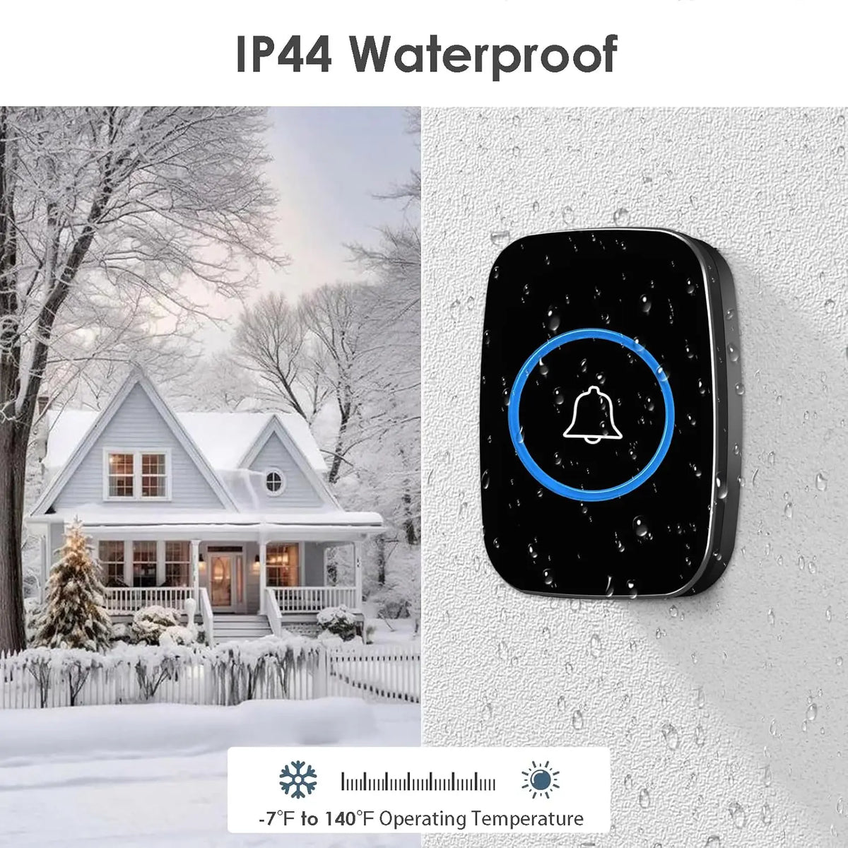 Smart Home Welcome Doorbell - Wireless Intelligent Waterproof with 150M Remote EU/US Plug Compatible Smart Door Bell Chime