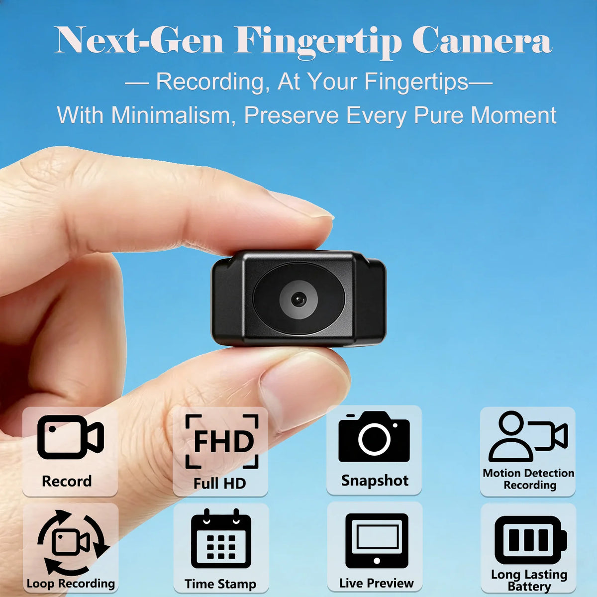 Next-Gen Portable Body Camera Fingertip Control Law Enforcement Police Military Surveillance Handheld HD Video Recording Device