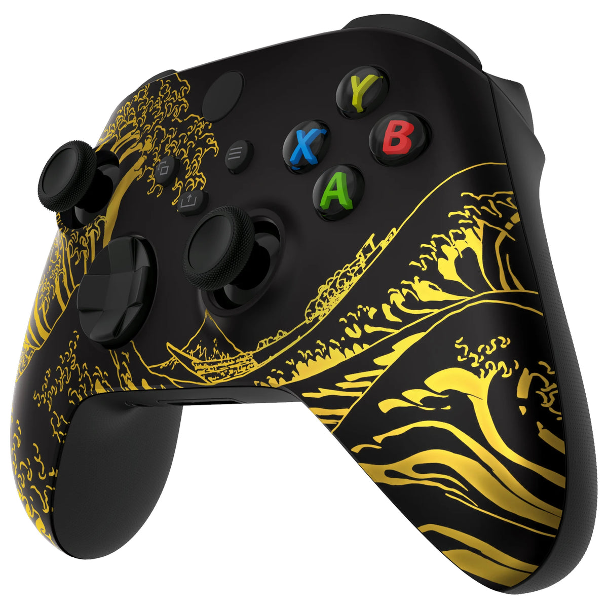 eXtremeRate Soft Touch Pattern Part Faceplate Case for Xbox Series X/S (Xbox Core) Controller - The Great Wave Series