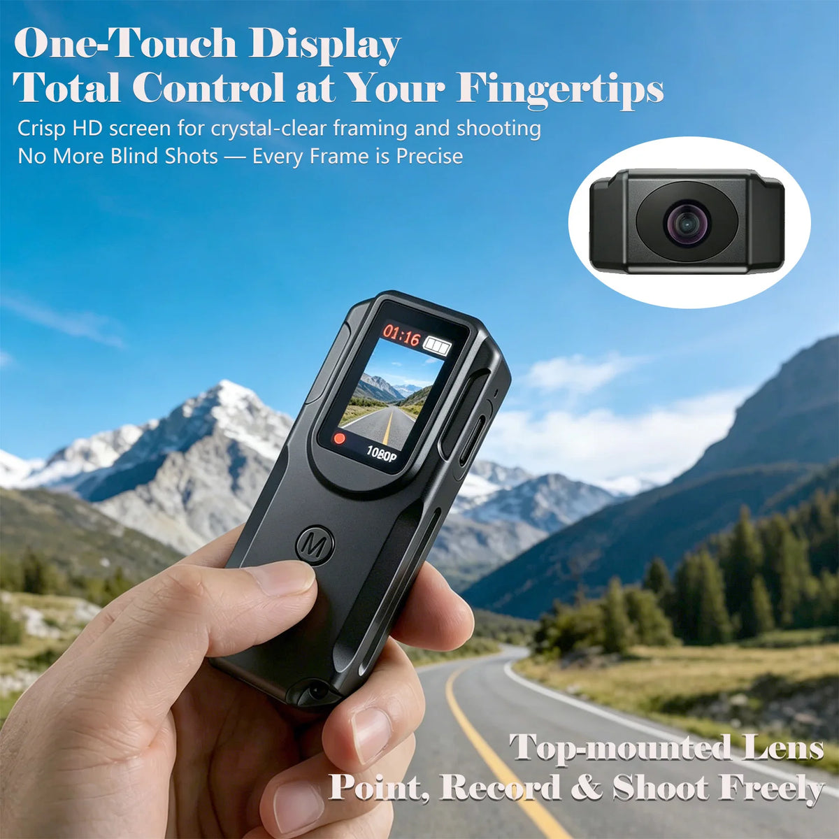 Next-Gen Portable Body Camera Fingertip Control Law Enforcement Police Military Surveillance Handheld HD Video Recording Device