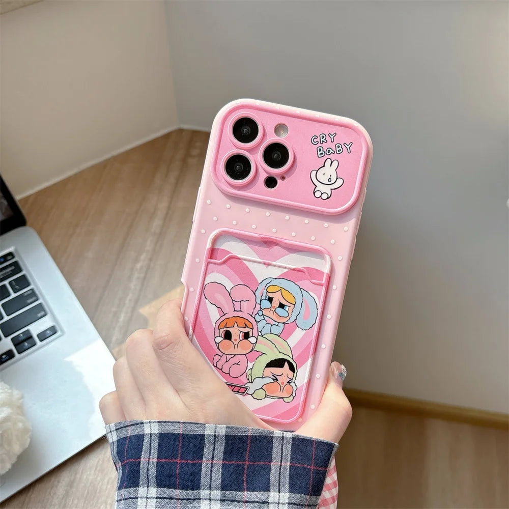 New Korean cute pink star person with fashionable hanging rope, suitable for iPhone 17/13/14/15/16 Pro Max anti drop protective
