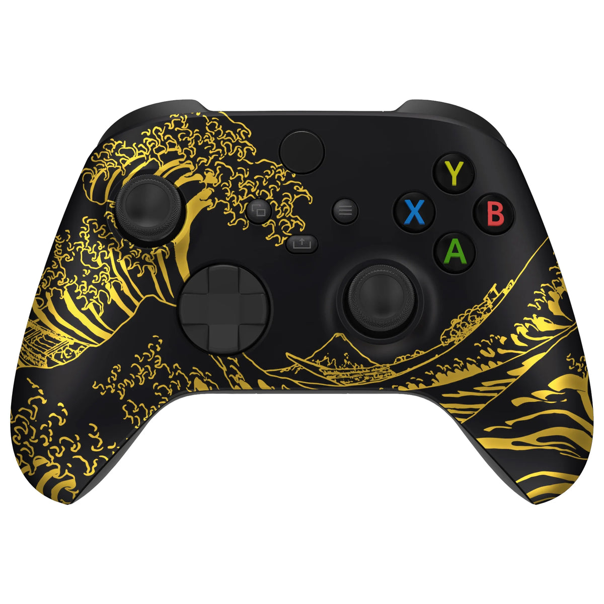 eXtremeRate Soft Touch Pattern Part Faceplate Case for Xbox Series X/S (Xbox Core) Controller - The Great Wave Series