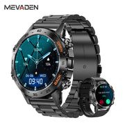 MEVADEN Steel 1.39 inch Men Luxury Smart Watch Bluetooth Call Sport Fitness Tracker Health Monitor Smartwatch for Male MD52