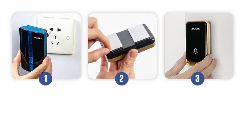 Wireless Doorbell Waterproof Self-powered Button Intelligent Door Bell Sets Home Welcome Outdoor 1 2 3 Receiver EU AU US UK Plug