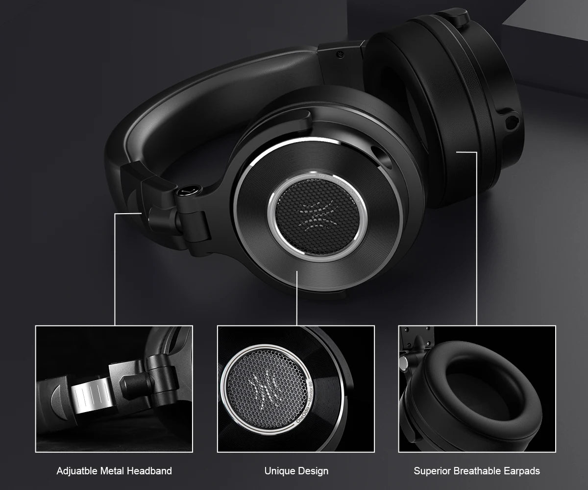 Oneodio Monitor 60 Wired HiFi Headphones Professional Studio DJ Headphones Stereo Over Ear Headset With Hi-Res Audio Microphone