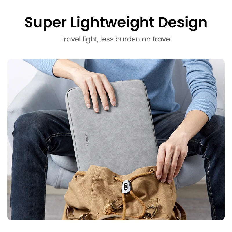 UGREEN 13-14.9 Inch Leather Laptop Bag for Macbook Air Macbook Pro 13 Notebook Bag Case for iPad Pro Air Laptop Sleeve Case