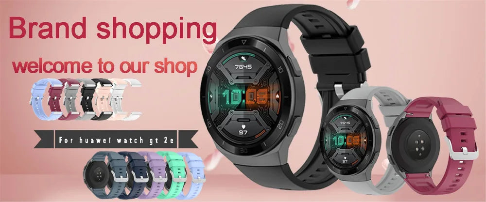 GT2e WristBand 22mm WatchStrap For Huawei watch GT 2e original SmartWatchband Replacement Bracelet Belt hot sale Sport Silicone