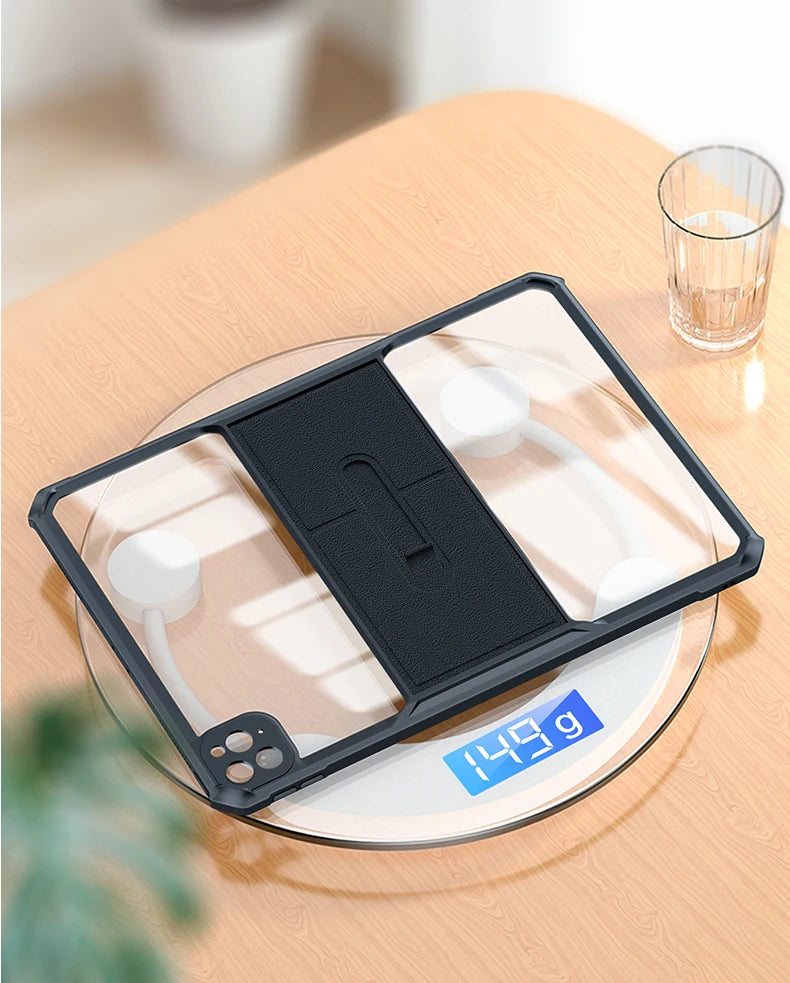 Xundd Tablet Cases For iPad Air iPad Pro 11 13 inch 2024 Shockproof Bumper Protective Case Transparent Back Cover With Holder
