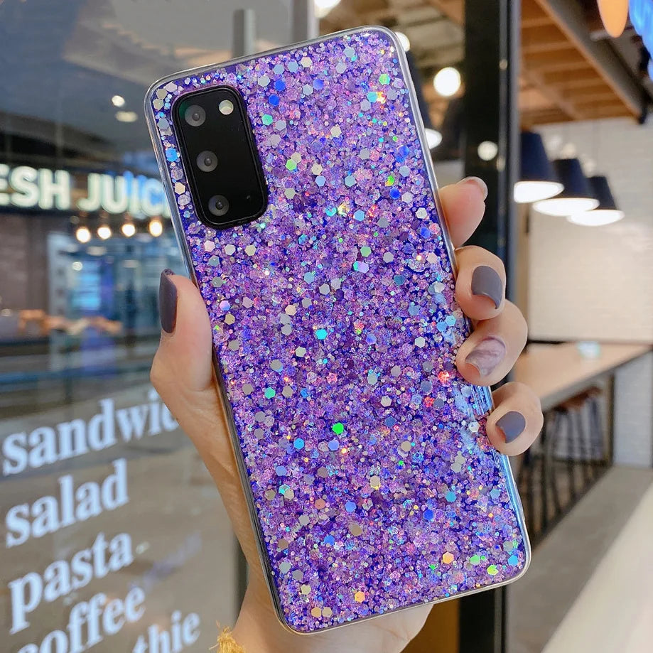 Bling Sequins Glitter Case For Samsung Galaxy S26 S26Plus S26Ultra S25 S24 S23 S22 S21 Ultra FE Plus A16 A55 A35 A25 Soft Cover