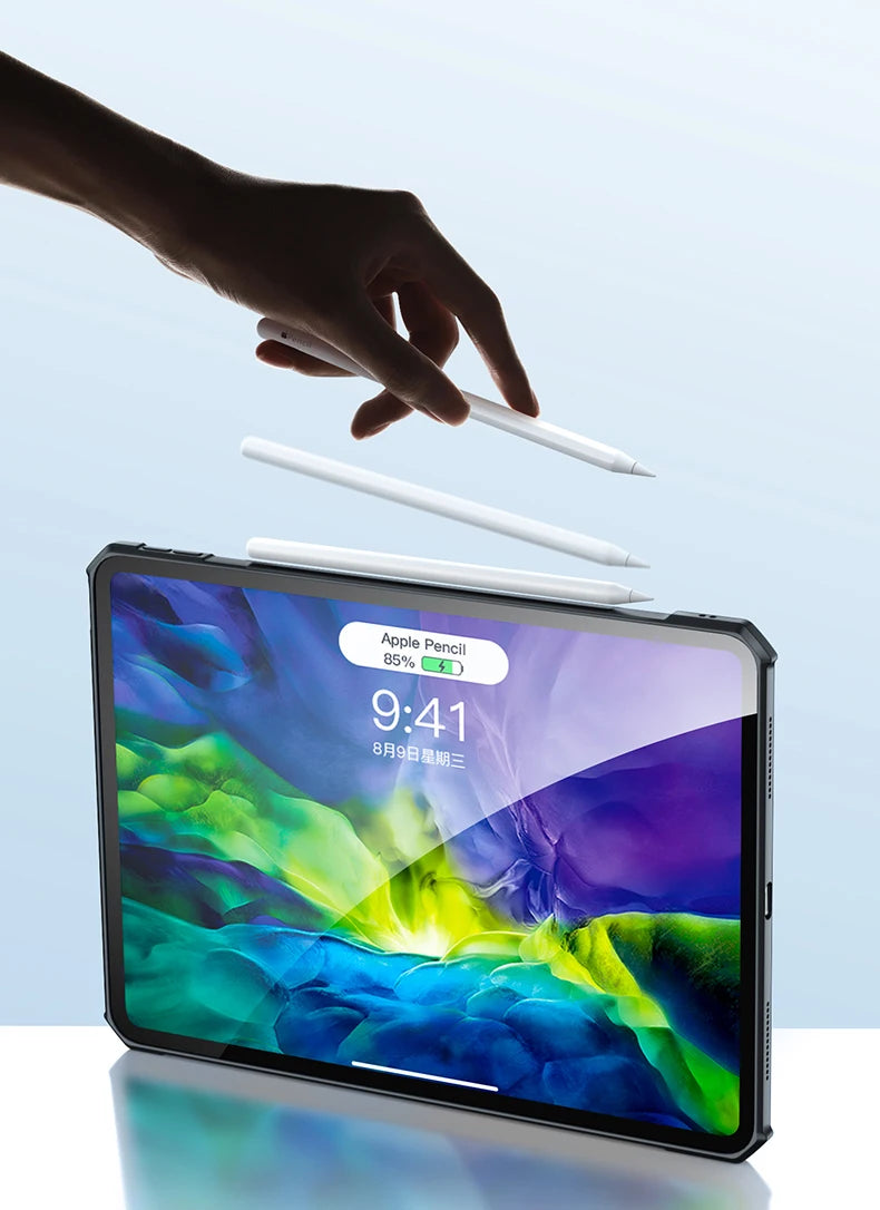 Xundd Tablet Cases For iPad Air iPad Pro 11 13 inch 2024 Shockproof Bumper Protective Case Transparent Back Cover With Holder