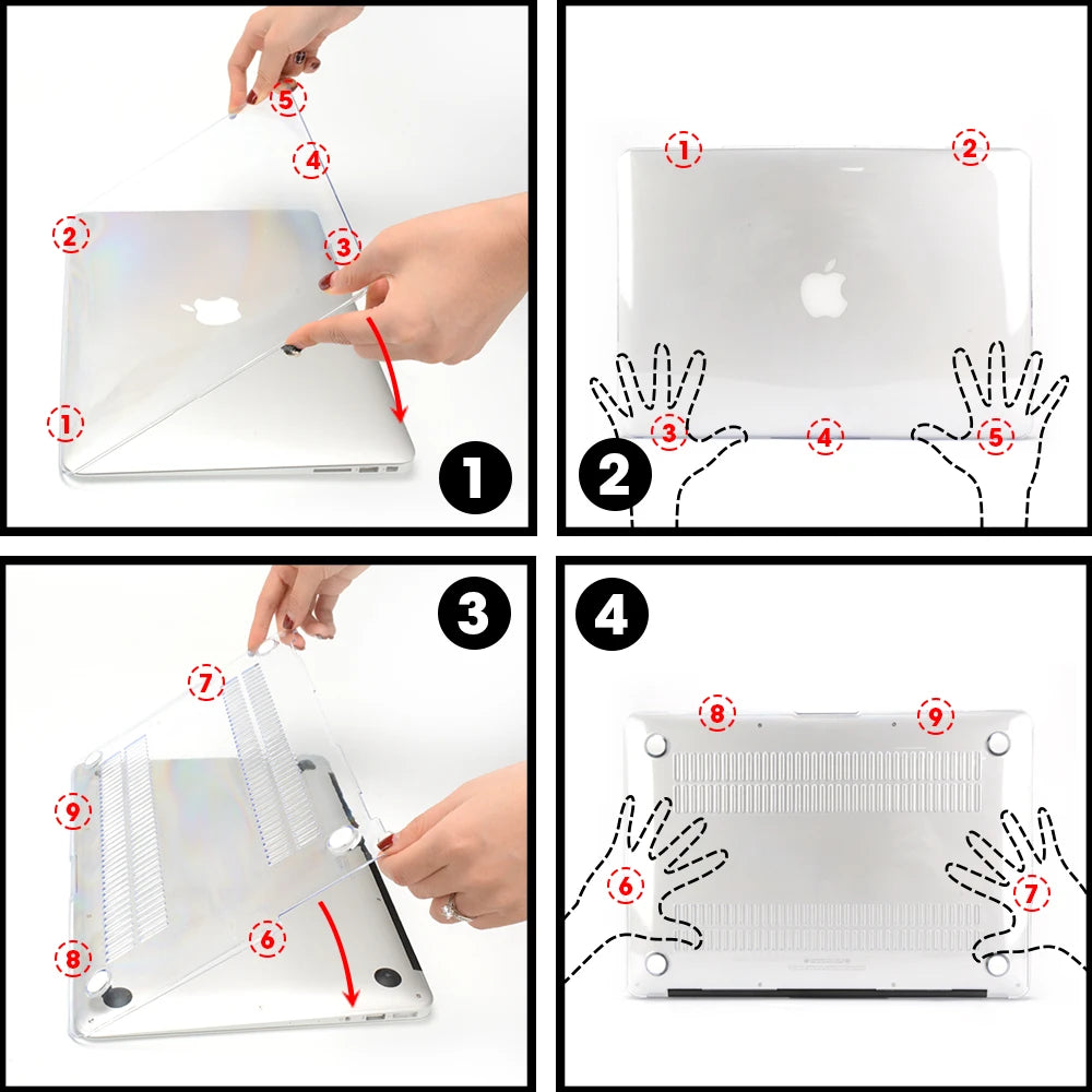 Crystal Laptop Case For Apple Macbook Air 13 A2179 A2337 A2681 For M1 Chip Pro 13 A2338 Macbook 13 15 16 14 112 Protective Cases