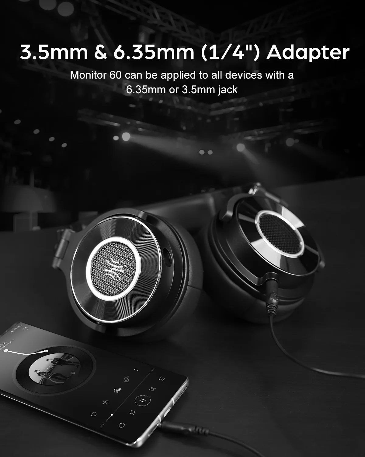 Oneodio Monitor 60 Wired HiFi Headphones Professional Studio DJ Headphones Stereo Over Ear Headset With Hi-Res Audio Microphone