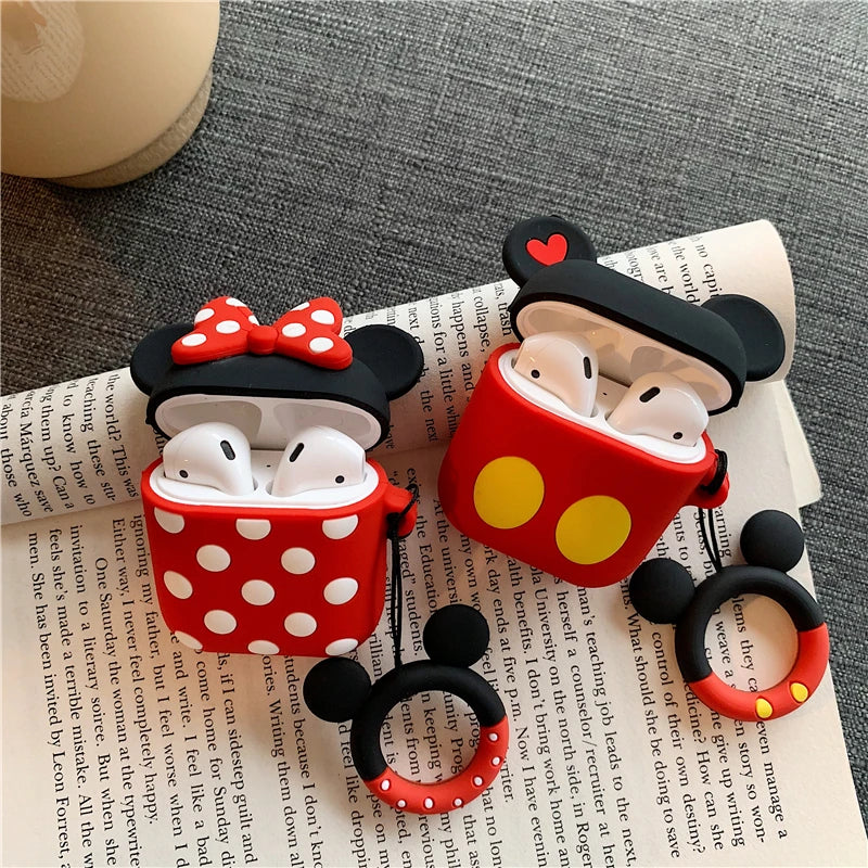 Cute Polka Dots Bow Silicone Case For Apple AirPods 2 3 4 Pro 2 Pro3 Earphone Charging Headphones Case Airpods Protect Cover