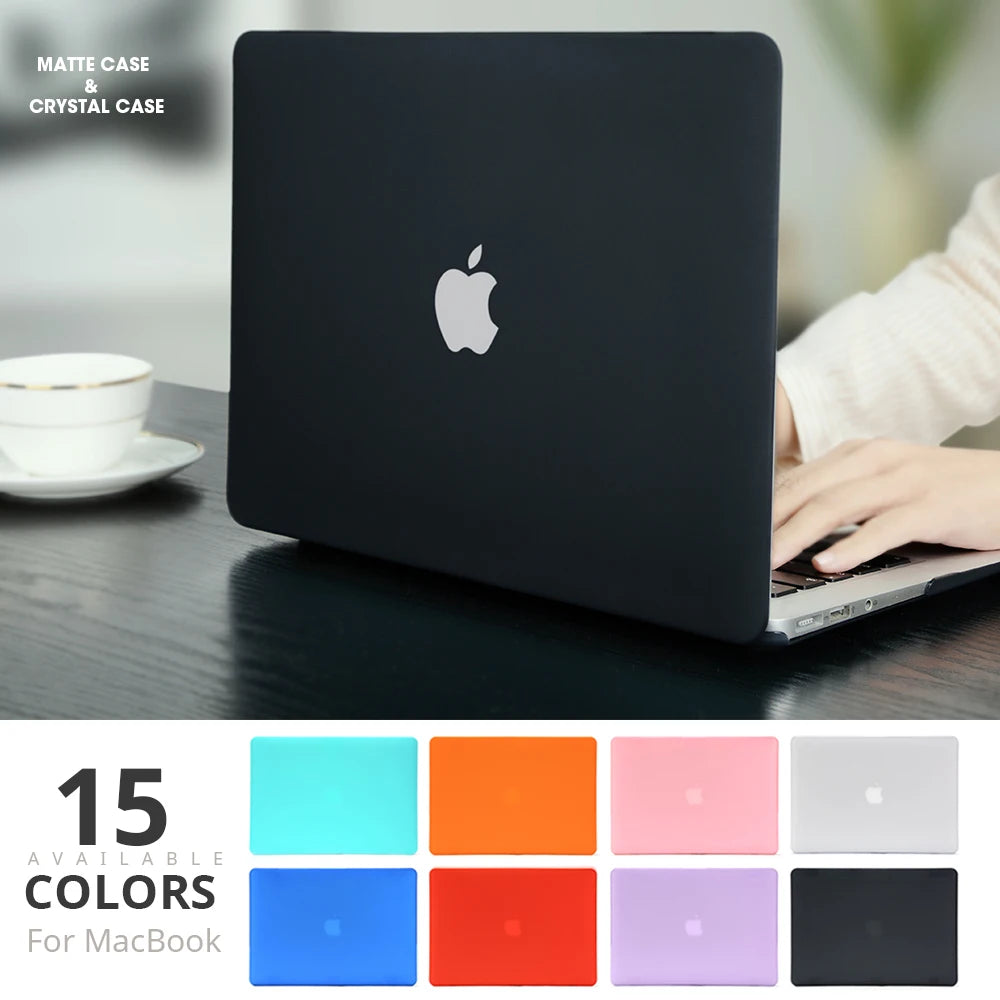 Matte Laptop Case For Macbook Air 13 A3240,A3113,A1466,Pro A1708 A2338, MacBook Air15 A2941,Pro A1707,16 A2141,Laptop Cover Case