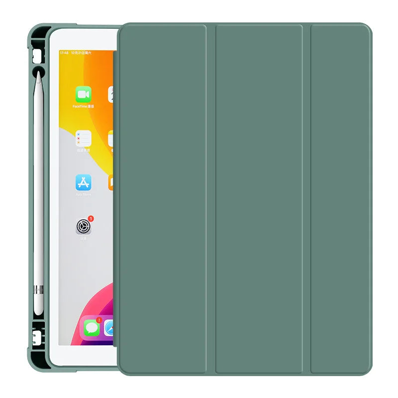 For iPad 10.2 9/8/7/6/ 10th Generation case Pro 11 2021 2018 9.7 10 5 Smart Cover with Pencil Holder Mini 4 2020 Air 5 10.9 2022