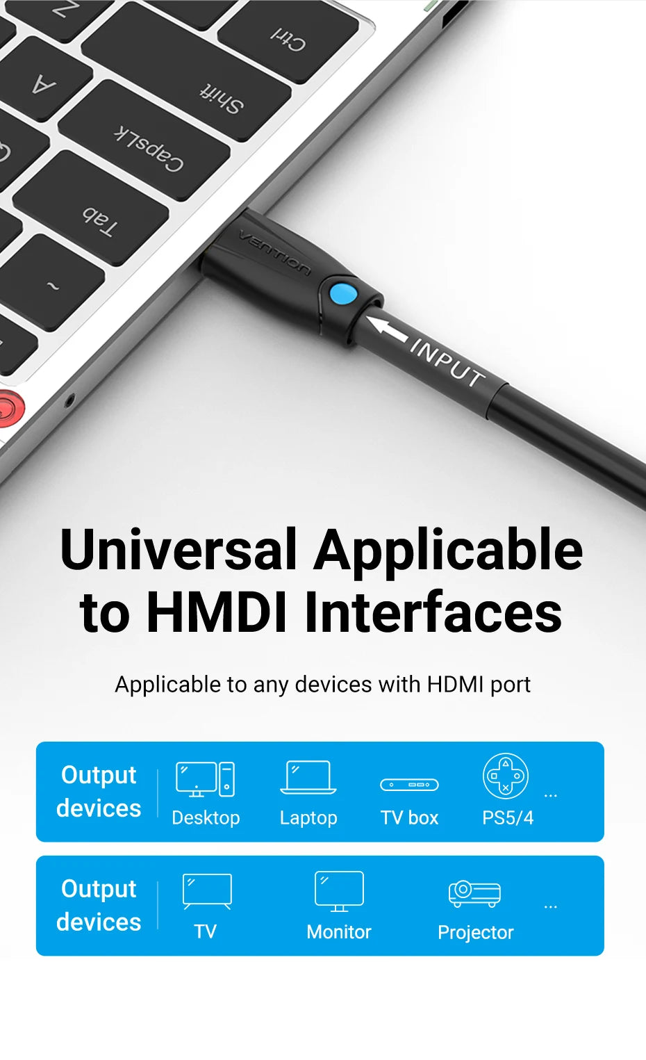 Vention HDMI Cable 4K/30Hz 1080P/60Hz HDMI Cable for Structure Cabling Engineering Line for Projector PS3/4 HDTV HDMI 1.4 Cable