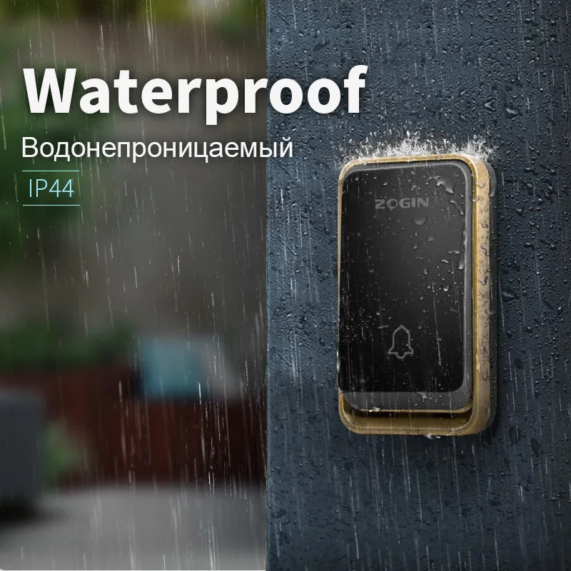 Wireless Doorbell Waterproof Self-powered Button Intelligent Door Bell Sets Home Welcome Outdoor 1 2 3 Receiver EU AU US UK Plug
