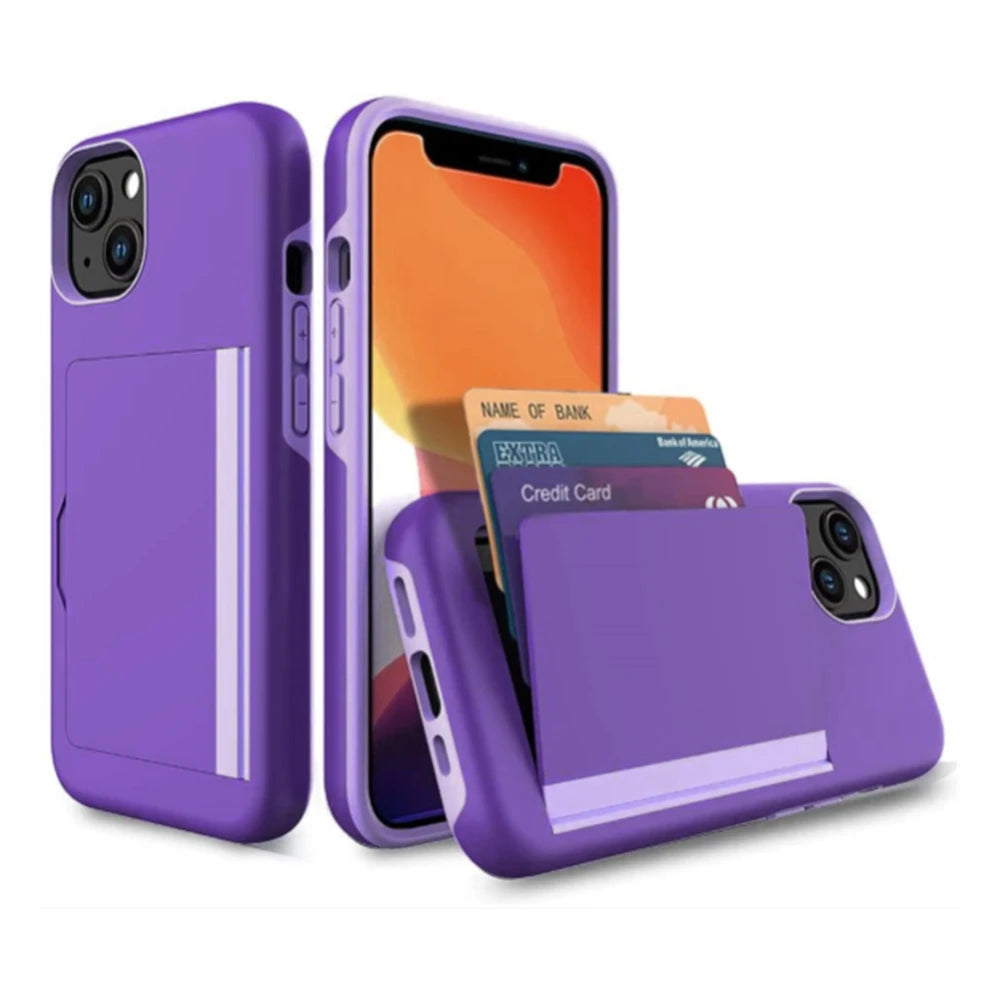 Wallet 3-Card Slot Case for Apple iPhone 13 Mini, Credit Card Holder, Bumper Coque, Fashion, 2021