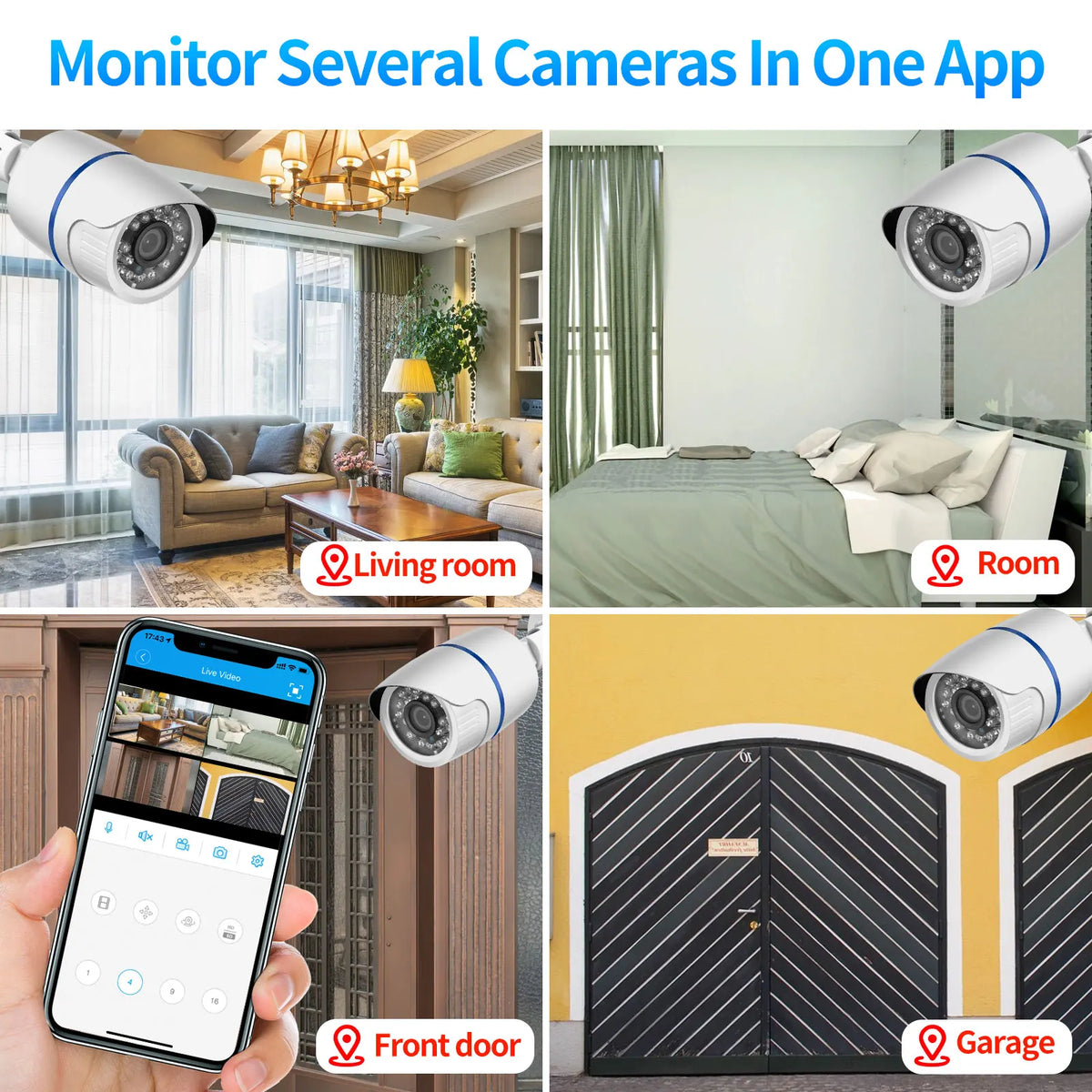 Gadinan Audio 8MP IP Camera 4K Outdoor Face Detection Onvf Night Vision CCTV Bullet Security Camera XMEye APP POE Optional 5MP