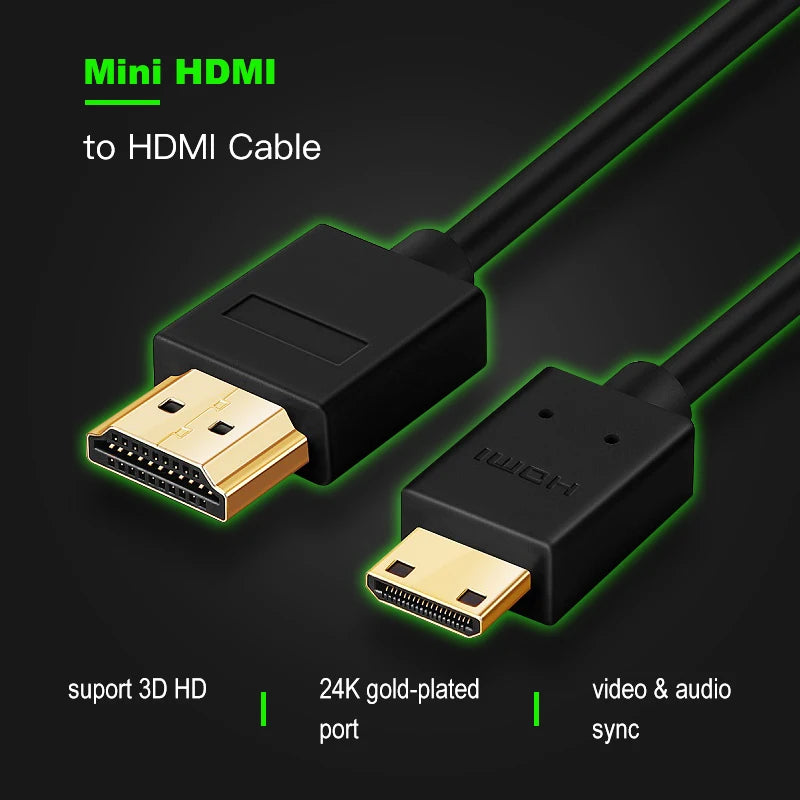 Shuliancable High Speed Mini HDMI Cable 1m 1.5m 2m 3m 5m Male to Male 4K 3D 1080P for Tablet Camcorder
