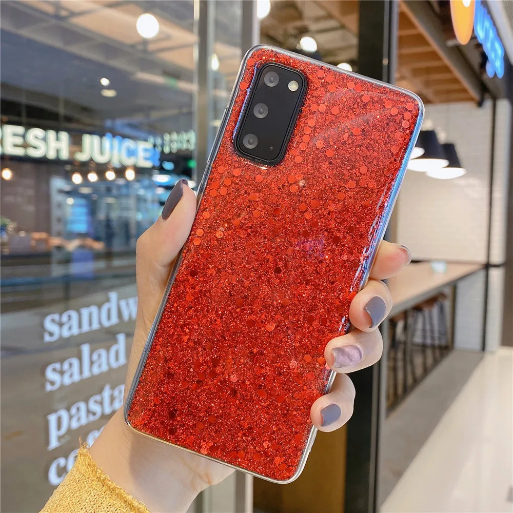 Bling Sequins Glitter Case For Samsung Galaxy S26 S26Plus S26Ultra S25 S24 S23 S22 S21 Ultra FE Plus A16 A55 A35 A25 Soft Cover