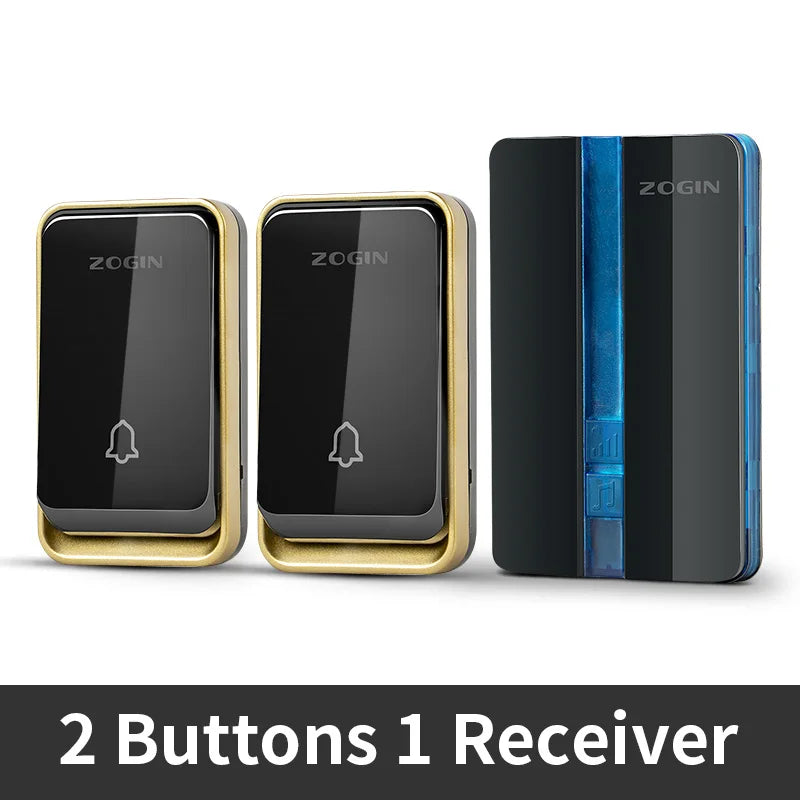 Wireless Doorbell Waterproof Self-powered Button Intelligent Door Bell Sets Home Welcome Outdoor 1 2 3 Receiver EU AU US UK Plug