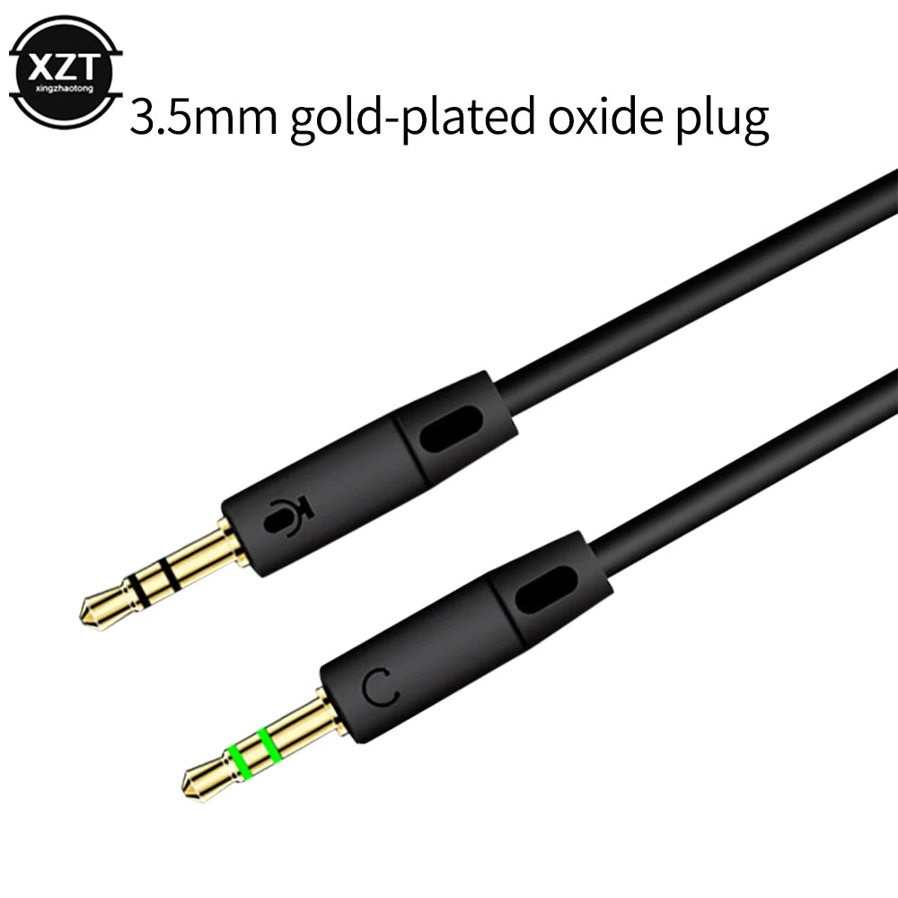New AUX Cable Jack 3.5mm Audio Cable 3.5 Mm Jack Stereo Audio Male To 2 Female Headset Mic Y Splitter Cable Adapter