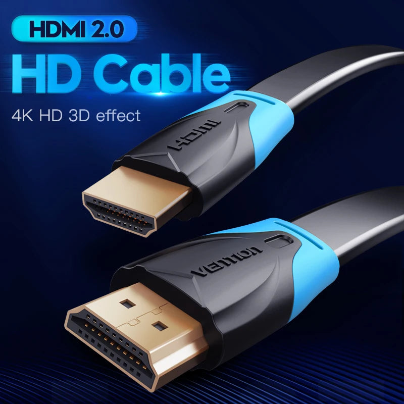 Vention High Speed V2.0 HDMI Cable 4K*2K Male to Male 3D 1080P HD for Monitor Computer TV PS3/4 Projector HDTV 1m 1.5m 2m 3m 5m