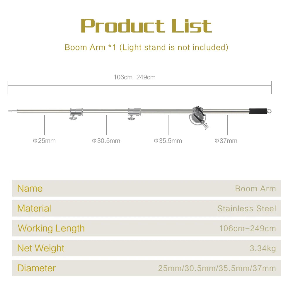 Super Stable Stainless Steel Big Tripod 2.8M Foldable Lighting Stand Tripod Photography For Fill Spot Light Softbox Photo Studio