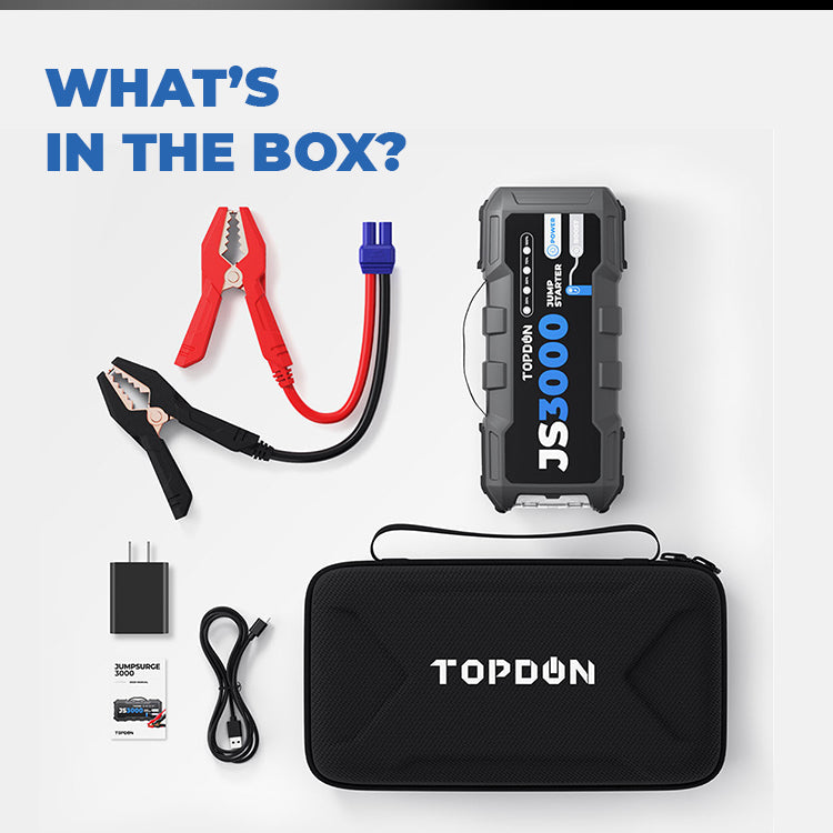 Topdon JS3000 3000A Car Jump Starter Power Bank 12V Car Starting Device 24000Mah Battery Jump Start for Car Booster