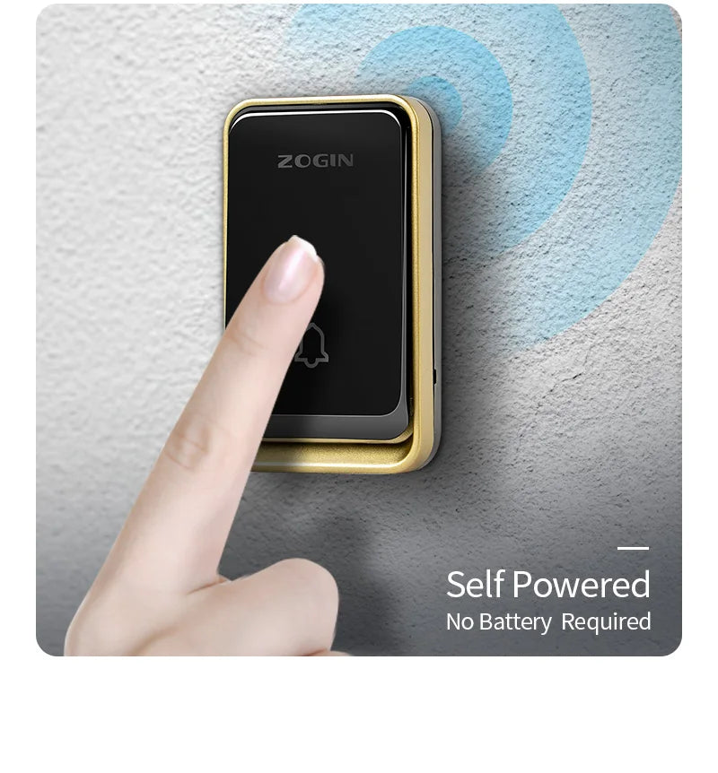 Wireless Doorbell Waterproof Self-powered Button Intelligent Door Bell Sets Home Welcome Outdoor 1 2 3 Receiver EU AU US UK Plug