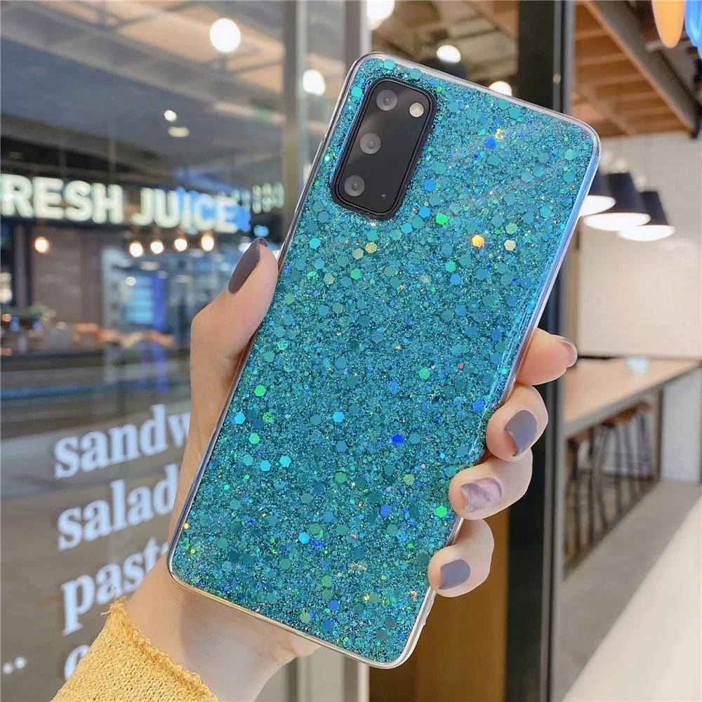 Bling Sequins Glitter Case For Samsung Galaxy S26 S26Plus S26Ultra S25 S24 S23 S22 S21 Ultra FE Plus A16 A55 A35 A25 Soft Cover