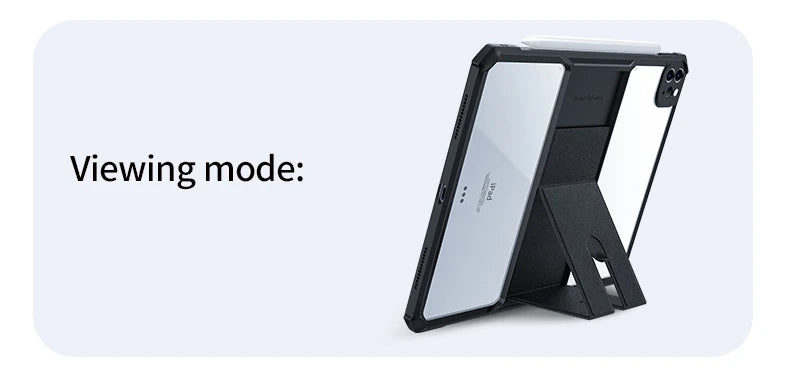 Xundd Tablet Cases For iPad Air iPad Pro 11 13 inch 2024 Shockproof Bumper Protective Case Transparent Back Cover With Holder