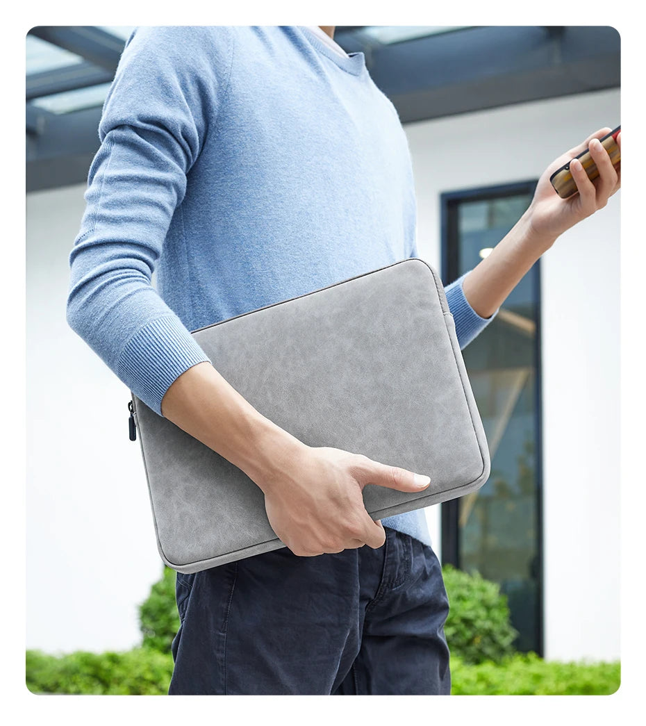 UGREEN 13-14.9 Inch Leather Laptop Bag for Macbook Air Macbook Pro 13 Notebook Bag Case for iPad Pro Air Laptop Sleeve Case
