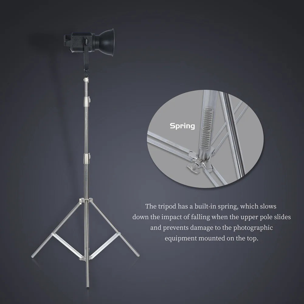 Super Stable Stainless Steel Big Tripod 2.8M Foldable Lighting Stand Tripod Photography For Fill Spot Light Softbox Photo Studio