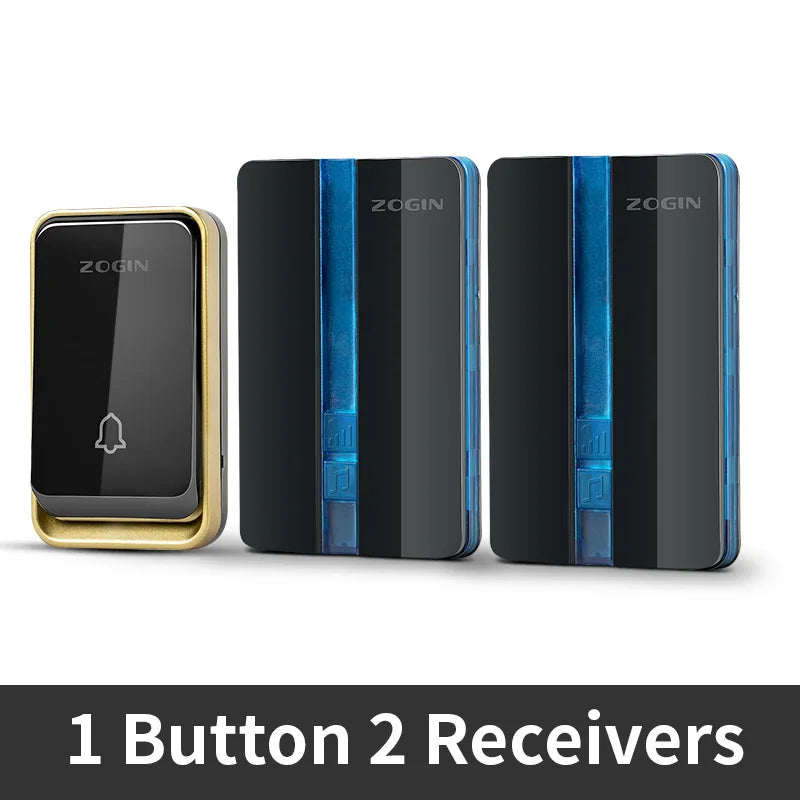 Wireless Doorbell Waterproof Self-powered Button Intelligent Door Bell Sets Home Welcome Outdoor 1 2 3 Receiver EU AU US UK Plug