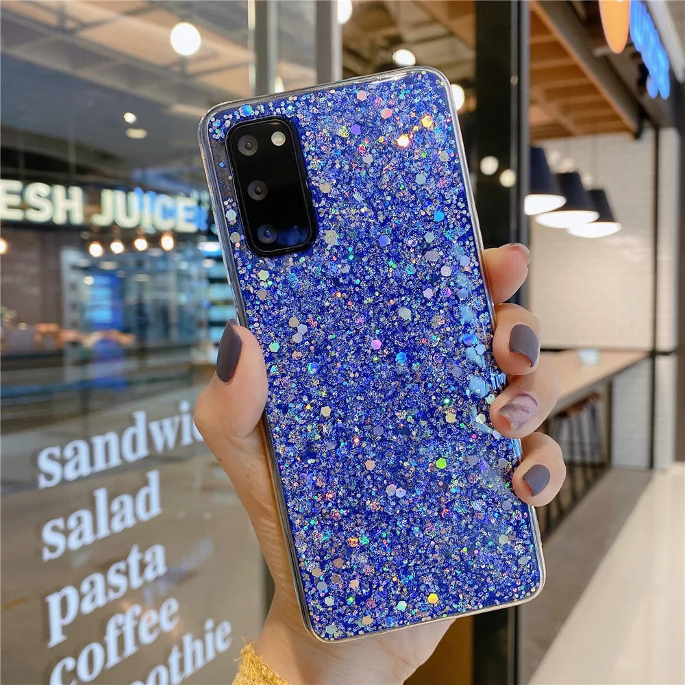 Bling Sequins Glitter Case For Samsung Galaxy S26 S26Plus S26Ultra S25 S24 S23 S22 S21 Ultra FE Plus A16 A55 A35 A25 Soft Cover