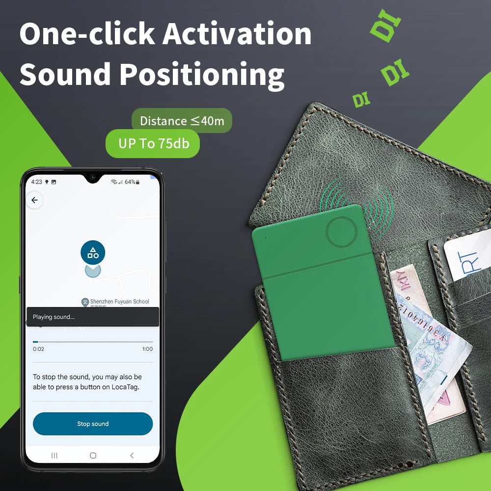 Slim Wireless Charging Card Tracker Android Locator Work with Google Find Hub App Wallet Bag Anti-loss Finder Gift Choice