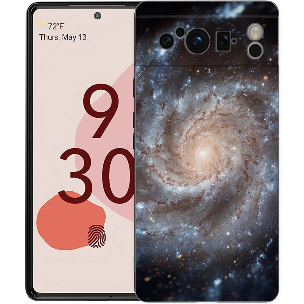 Starry Sky Universe Planet Phone Case For Google Pixel 10A 10 9 8 7 6 Pro XL 9A 8A 6A 7A 5G Soft Shockproof TPU Black Cover