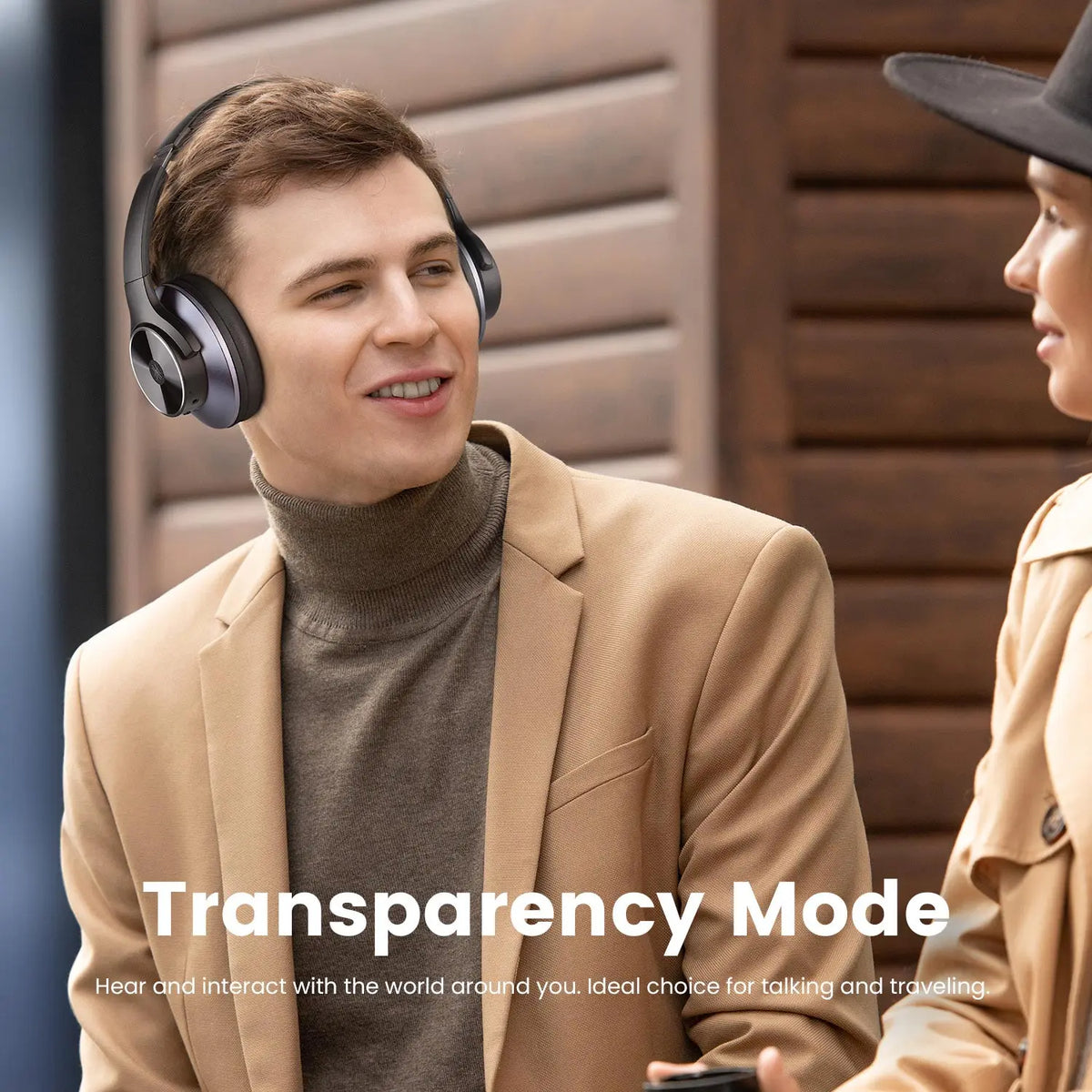 Oneodio A10 ANC Wireless Bluetooth Headphones Hi-Res Audio Over Ear Headset 35dB Hybrid Active Noise Cancelling Headphones 50H
