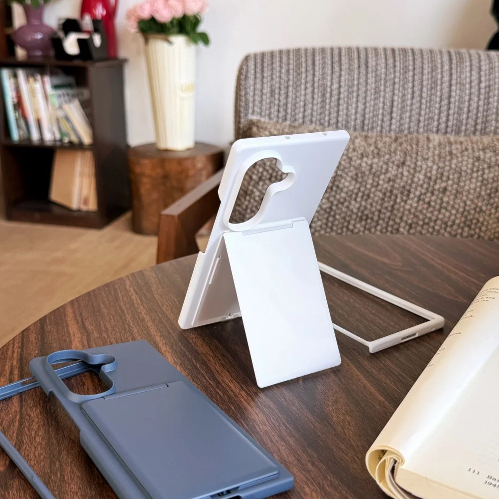 Wallet Holder Transparent Phone Case For Samsung Galaxy Z Fold 8 Ultra Z Fold 8 7 6 5 Frosted Clear Card Slot Hard Cover Z Fold8