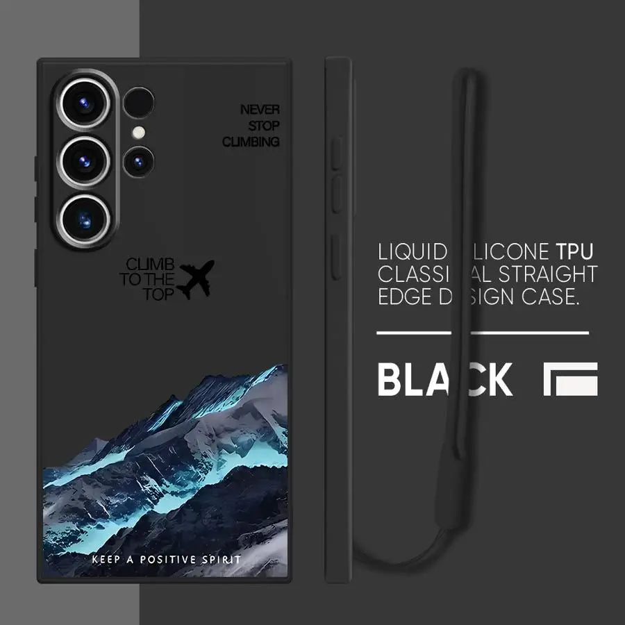 Mountain Scenery Soft Cover Case for Samsung Galaxy S23 S24 S21FE S20 FE S22 Ultra Note 10 20 Ultra S25 Plus S25 Ultra
