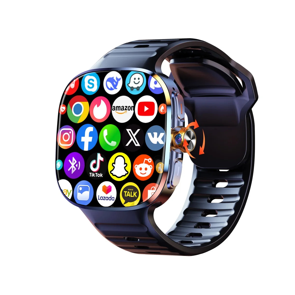 M99 4G 5G Full Netcom Smartwatch 2.4 inch Amoled Screen insert Sim Card GPS WIFI 190° Rotating Camera Game Android Smart Watch