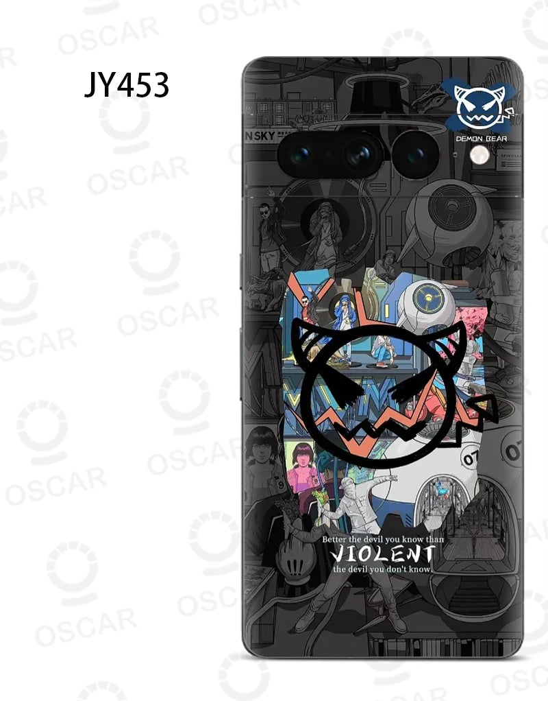 Colorful Decal Skin for Google Pixel 8 7 6 Pro 6A Back Screen Protector Film Cover Ultra Thin 3M Wrap Modified Case Sticker