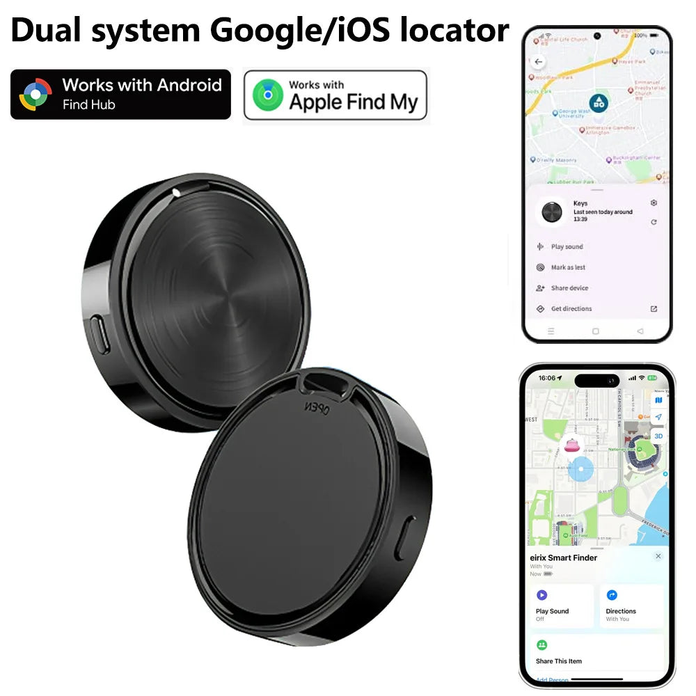 Mini Global GPS Locator Real-time Position Tracker Dual OS Compatible with iOS Android Anti Lost Item Finder for Bag Key Pet Car