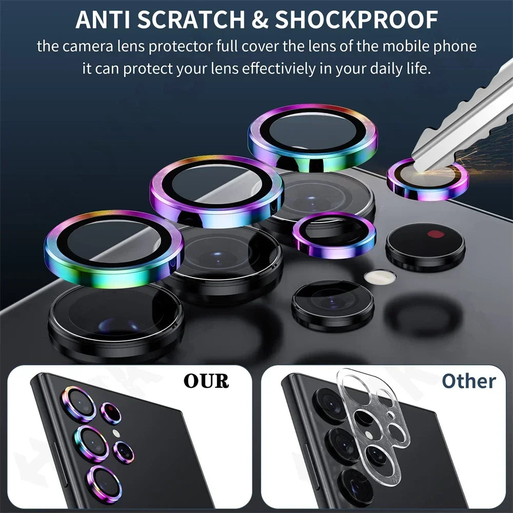Camera Lens Protetor For Samsung S25 S26 Ultra S24 S23 S22 ultra Case Tempered Glass Film Titanium Alloy Ring Phone Accessories