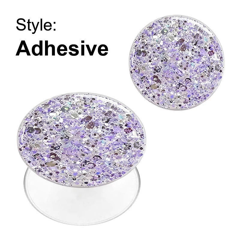 Glitter Phone Grip Socket Foldable Phone Holder Ring Holder With Adhesive for Iphone 17 16 15 14 13 Samsung Grip Tok Bracket