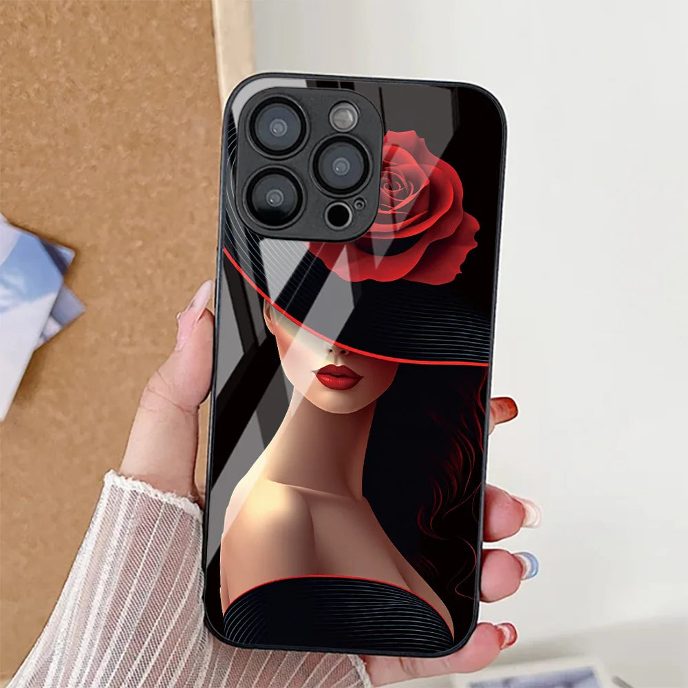 Cherry Painted Hard Phone Case For Samsung S25 Ultra S26 S24 S23 S22 S 25 Plus S21 S20 FE Cases Tempered Glass Back Cover Funda