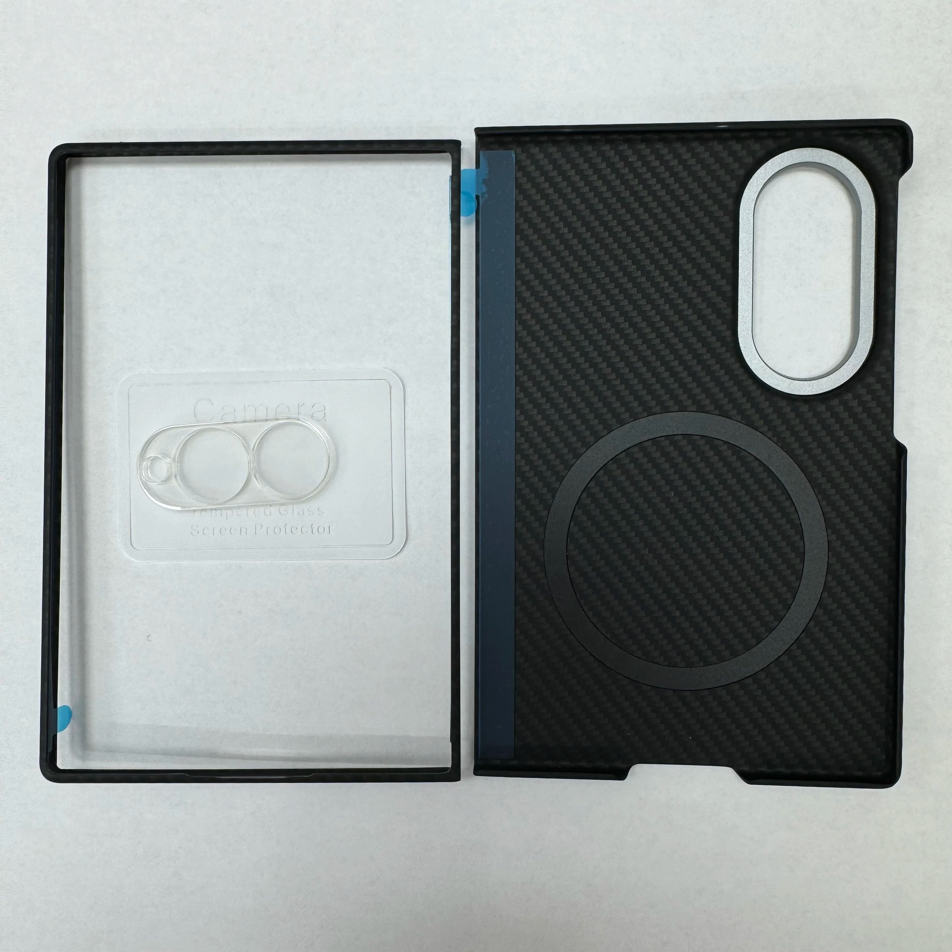 Aramid Carbon Fiber Magnetic Case, Slim Matte Armor Cover for Samsung Galaxy Z Fold 8 wide，With MagSafe Business Protective Case