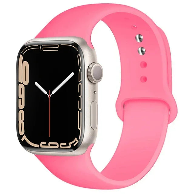 Silicone Sport Strap For Apple Watch Series11 10 9 8 7 6 5 SE Ultra3 Bracelet For Apple Watch 44mm 45mm 49mm 46mm 38/40/41/42 mm